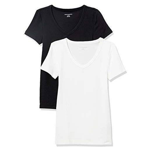 Amazon Essentials donna t-shirt con scollo a v a maniche corte slim
