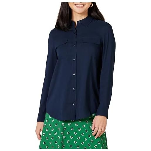 Amazon Essentials camicia con tasche a maniche lunghe in georgette dalla vestibilità comoda donna