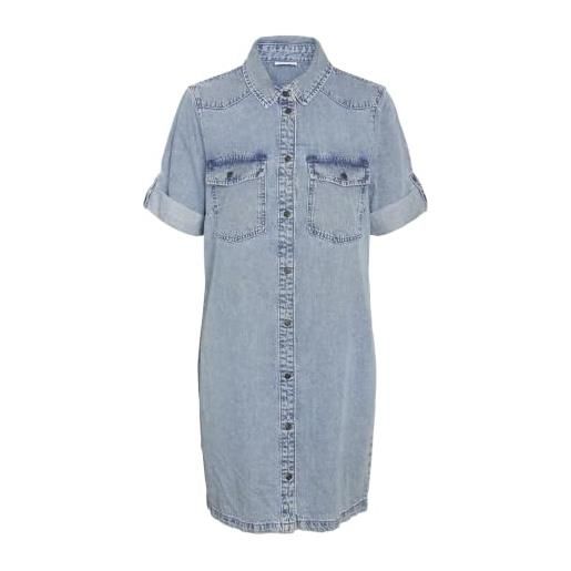 NOISY MAY nmnew signe s/s denim dress wg003lb noos, mix blu chiaro, s
