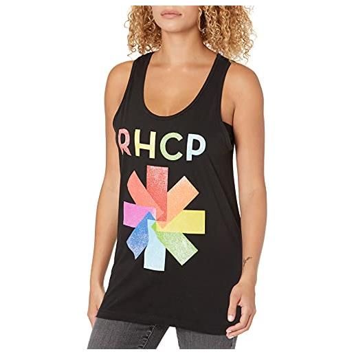 Red Hot Chili Peppers official colorful asterisk tank top t-shirt, nero, l unisex-adulto