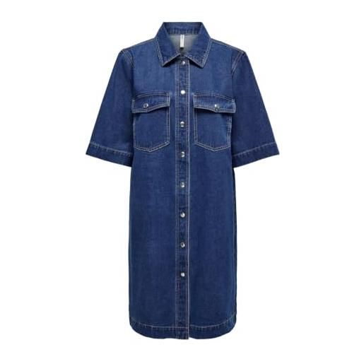 ONLY denim dress onlbelle short dress | regular fit, maniche 2/4, corto, casual, temperatura massima 30°c ciclo normale