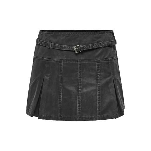 ONLY onldeen mw washed coated skirt xt pnt gonna, nero/dettaglio: lavato, m donna
