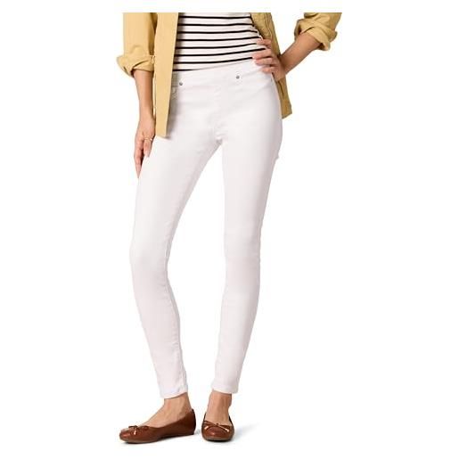 Amazon Essentials jegging elasticizzato senza zip a vita media - colori fuori produzione donna, bianco, 48 lungo