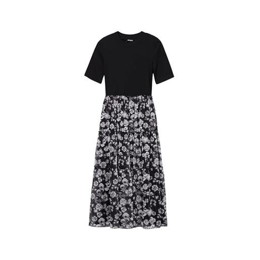 Desigual abito da donna a maniche lunghe vestito, nero, s