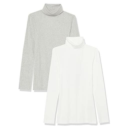 Amazon Essentials donna dolcevita in maglia a costine a maniche lunghe dalla vestibilità aderente (disponibile in taglie forti)