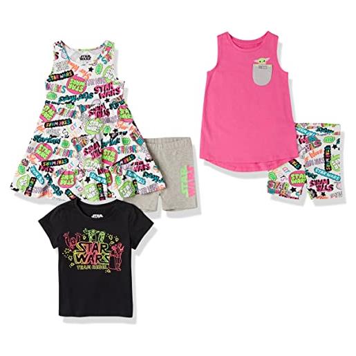 Amazon Essentials disney | marvel | star wars | frozen | princess set di capi da combinare e abbinare bambine e ragazze, confezioni multiple