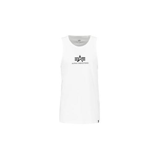 Alpha industries maglietta basic tank da uomo white