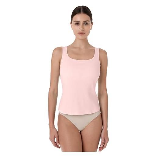 Lovable canottiera bralette con reggiseno incorporato, cotone a costine