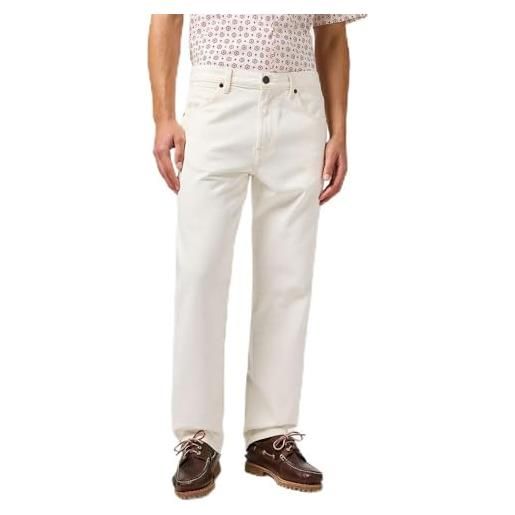 Wrangler jeans da uomo frontier, vestibilità dritta, gamba dritta, bianco, 32w x 32l