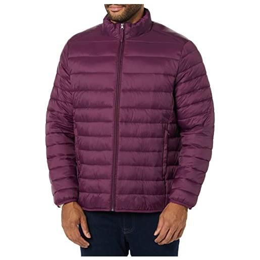 Amazon Essentials piumino leggero impermeabile pieghevole (disponibile in taglie extra forti) uomo, porpora scuro, xs