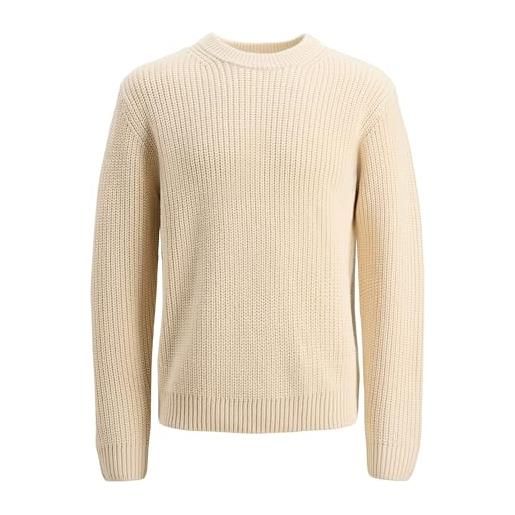 JACK & JONES knit crew neck jorbleecker maglia girocollo bf, sale marino, s uomo