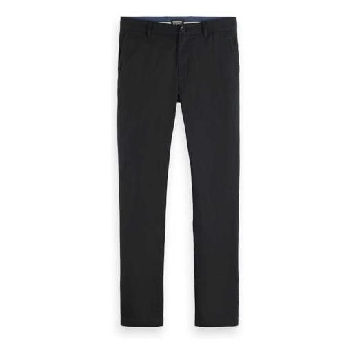 Scotch & Soda mott chino, pantaloni, uomo, black fw 001, 33w / 32l