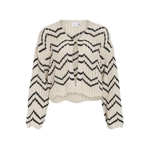 Vila viautra l/s short knit cardigan, betulla, m