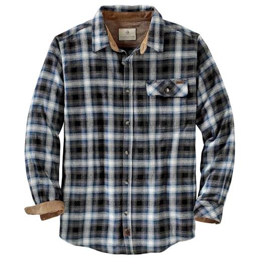 Legendary Whitetails buck camp flanella, camicia casual a maniche lunghe con bottoni, polsini in velluto a coste, plaid poseidon betulla, xl alti