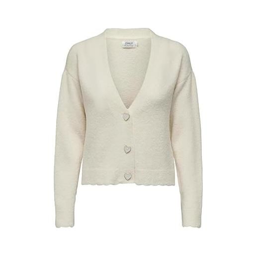 Only onlrositta ls vneck card knt da donna, betulla, m