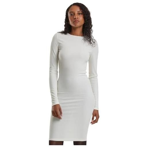 Urban Classics abito da donna a coste attillate, a maniche lunghe, taglie xs - xl, sabbia, 5xl