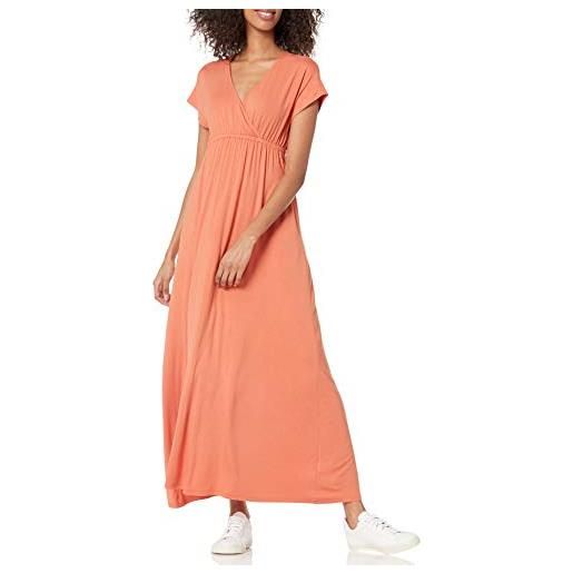 Amazon Essentials maxi abito con vita stretta (disponibile in taglie forti) donna, arancio ruggine, xl