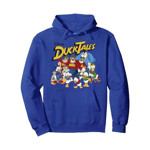Disney duck. Tales classic group shot felpa con cappuccio