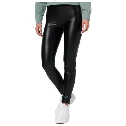 Nur Die - leggings in leder-optik relax & go kunstleder high waist treggings mit weicher innenseite & bund, leggings donna