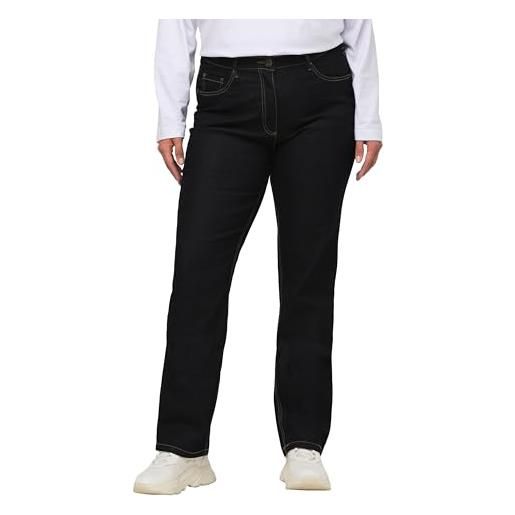 Ulla popken donna pantaloni | taglie forti, plus size, jeans elasticizzati a cinque tasche con taglio dritto 702859