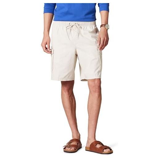 Amazon Essentials pantaloncini cargo elasticizzati in vita da 23cm uomo, grigio pietra, l