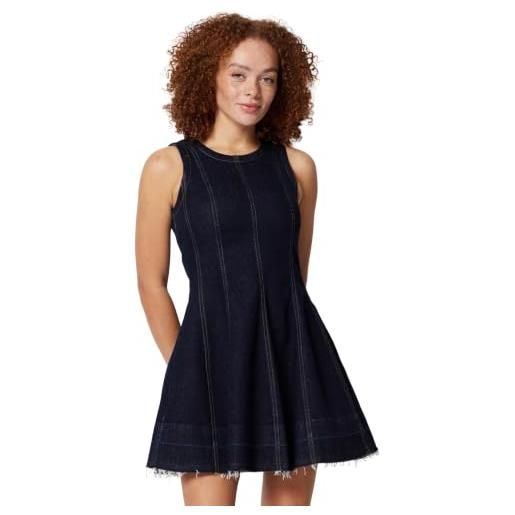 Amazon Essentials mini abito in denim fit & flare donna, risciacquare denim, 42-44