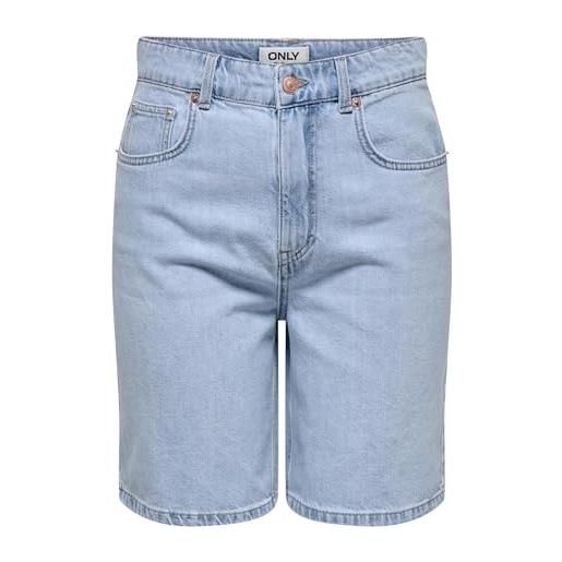 ONLY onlrobyn hw - pantaloncini lunghi da donna dnm pim oy, mix blu chiaro, s