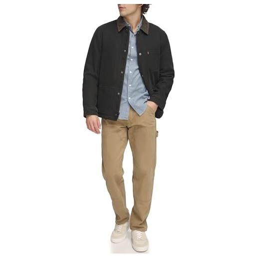 Levi's men's cotton canvas chore coat giacca, nero, s uomo