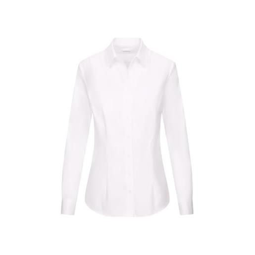 Seidensticker blusa da donna - camicetta da città - facile da stirare - collo a camicia - vestibilità slim - manica lunga - 100% cotone