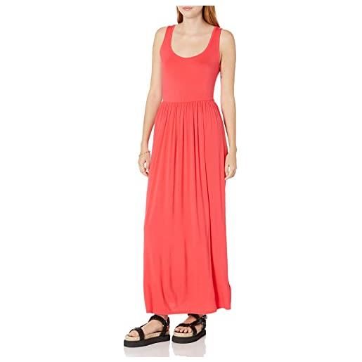 Amazon Essentials maxi abito a canottiera con vita stretta (taglie forti disponibili) donna, rosso, xl