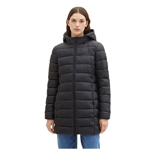 TOM TAILOR Denim piumino leggero con cappuccio cappotto trapuntato leggero da donna in denim con cappuccio donna (pacco da 1)