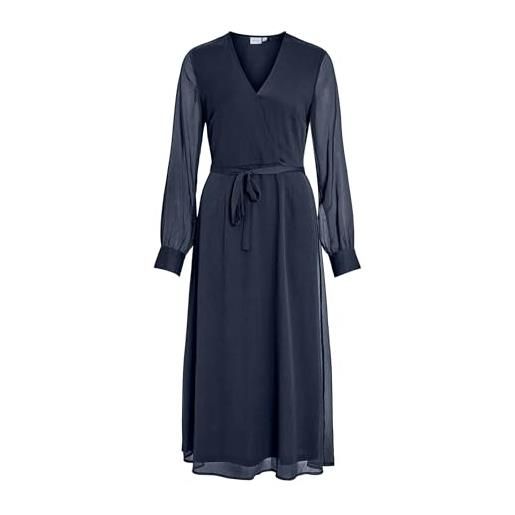 Vila vifalia v-neck l/s midi dress - noos/dc vifalia - abito midi con scollo a v, l/s donna (pacco da 1)