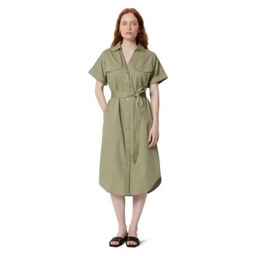 Amazon Essentials abito chemisier con bottoni e cintura, a maniche corte, vestibilità comoda donna