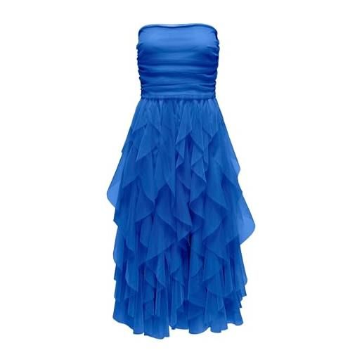 ONLY female langes kleid femminile onlsky abito lungo, blu-strong blue, xl donna