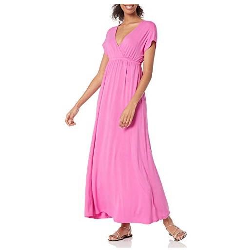 Amazon Essentials maxi abito con vita stretta (disponibile in taglie forti) donna, rosa brillante, xs