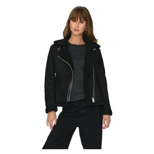 ONLY bestseller a/s onlnewdiana aviator jacket cc otw giacca, schwarz, xs donna