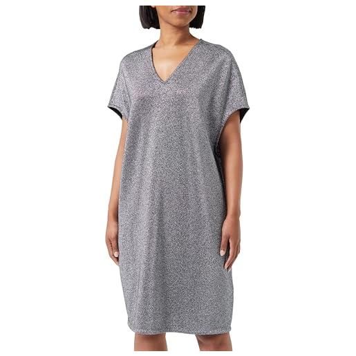 Replay w9081 vestito, 090 silver lurex, s donna