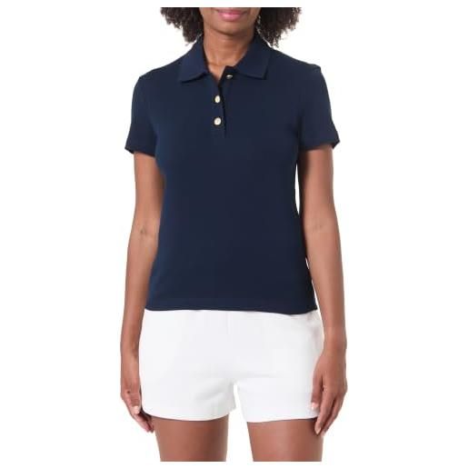 Tommy Hilfiger gold button slim ss polo ww0ww45768 polo s/s donna (pacco da 1)