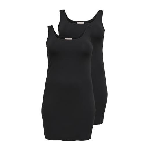 ONLY Carmakoma cartime life - canotta lunga jrs noos, confezione da 2