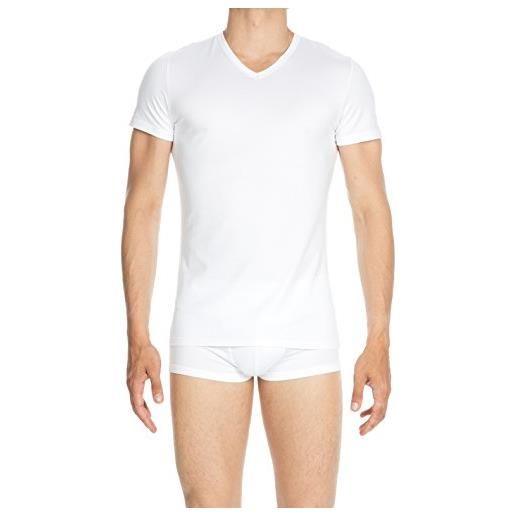 Hom classic tee-shirt v neck, vestaglia uomo, bianco (blanc 0003), medium