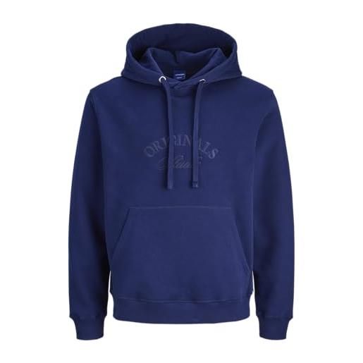 JACK & JONES jorbleecker branding sweat hood bf, ocean cavern, m