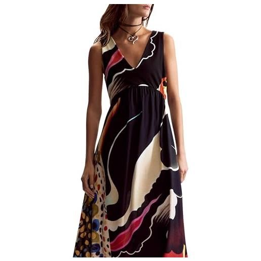 Desigual japan opart lacroix dress, nero, xs donna