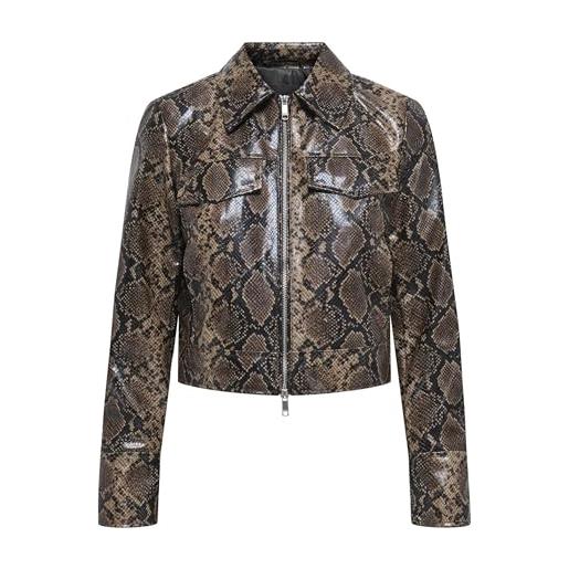 ONLY jacket onlparis-giacca snake otw, crema di cocoa, x_l donna