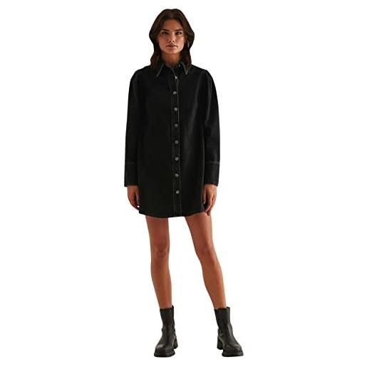 NA-KD organic denim shirt dress vestito casual donna