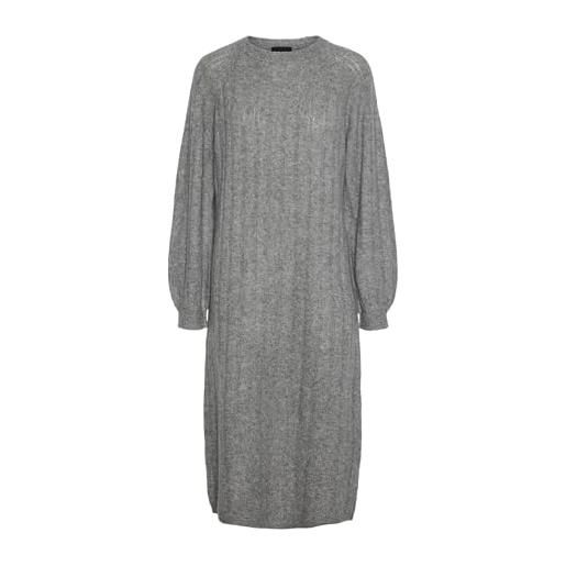 PIECES abito da donna in maglia pcmaggy, melange grigio medio, xs