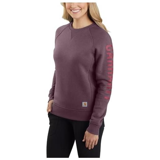 Carhartt felpa con stampa a girocollo e maniche con logo a blocco maglia di tuta donna