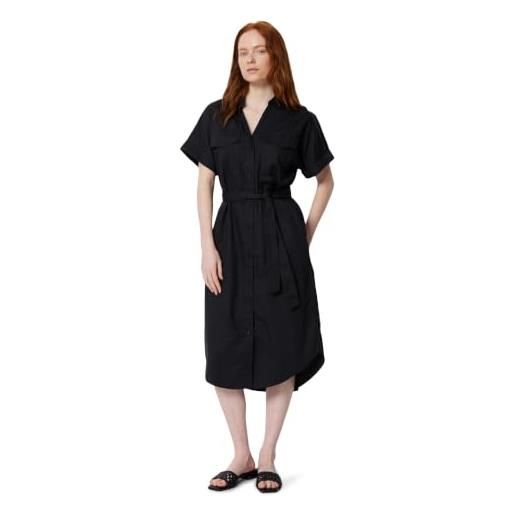 Amazon Essentials abito chemisier con bottoni e cintura, a maniche corte, vestibilità comoda donna