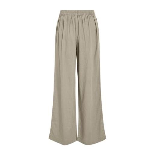 Vila - vijolanda hw linen blend pants -, pantaloni donna