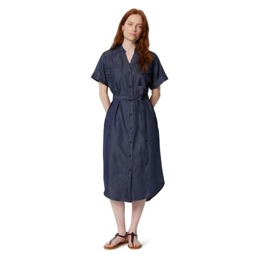 Amazon Essentials abito chemisier con bottoni e cintura, a maniche corte, vestibilità comoda donna