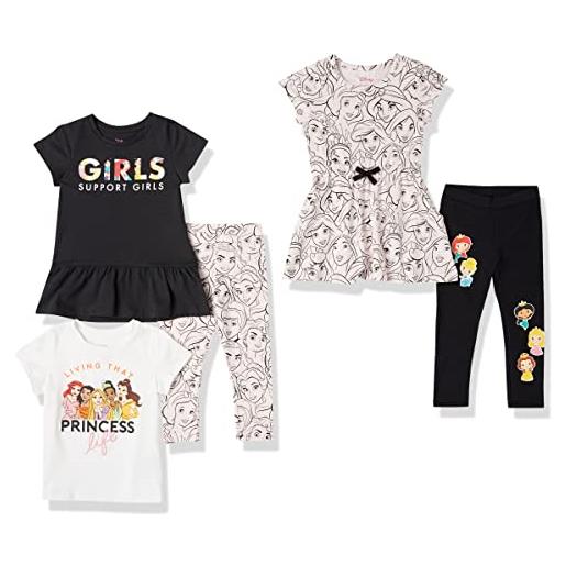 Amazon Essentials disney | marvel | star wars | frozen | princess set di capi da combinare e abbinare bambine e ragazze, confezioni multiple